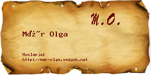 Már Olga névjegykártya